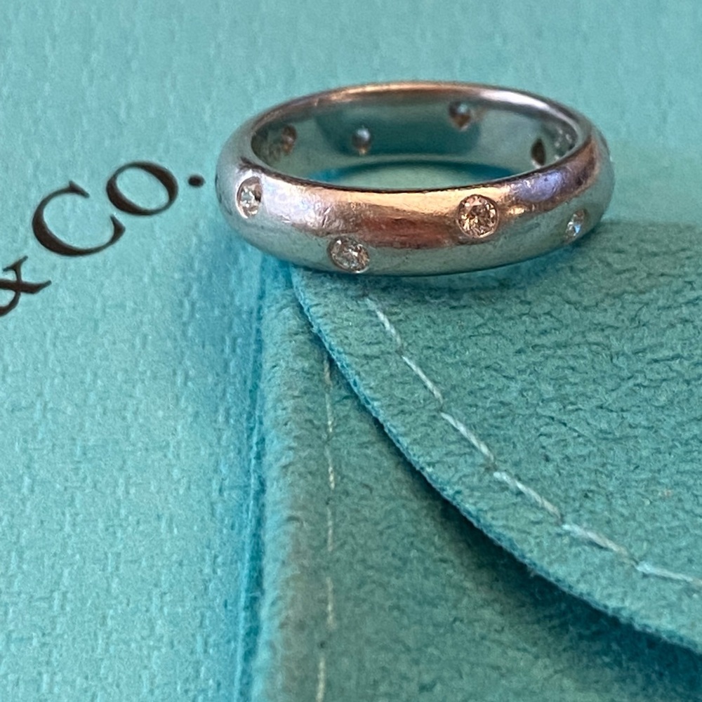 Tiffany & Co. platinum etoille diamond ring